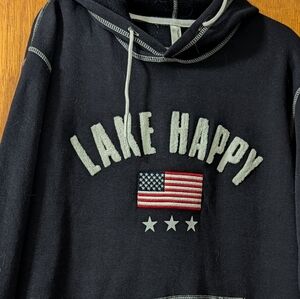 Lake Happy Navy Blue Hoodie